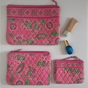 Tanya Lee Quilted Cosmetics/ Everyday Bags, Set of 3, New without tag